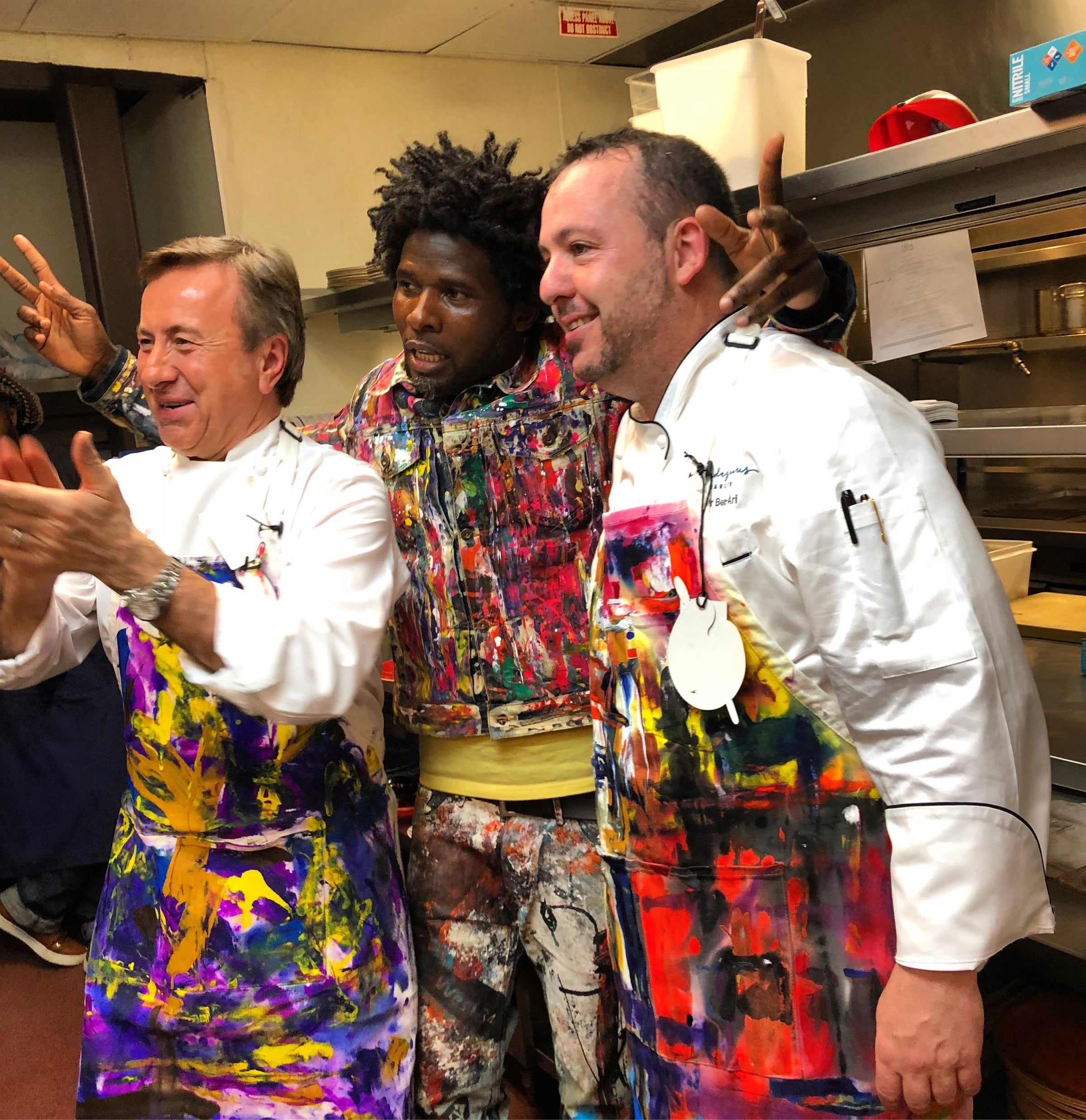 atmos × COOK HANDMADE PAINT APRON MULTI atmos × COOK HANDMADE